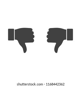 thumb down dislike icon symbol logo template