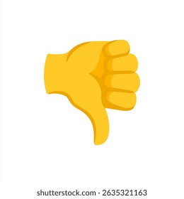 Thumb down emoji gesture vector isolated icon illustration. Dislike button gesture icon, vector 10 eps.