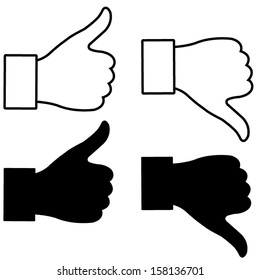 thumb up and down gesture