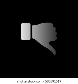 thumb down gesture -  black vector icon