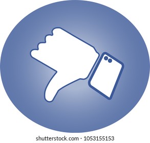 Thumb down gesture icon