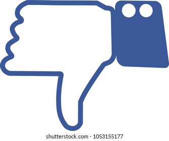 Thumb down gesture icon