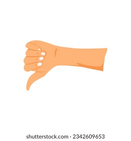 el gesto de abajo del pulgar indica disgusto