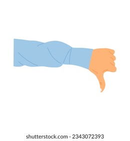 the thumb down gesture indicates dislike