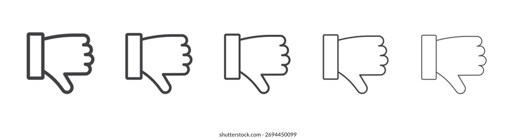 Thumb down icon design, logo, app, UI. Vector illustration, EPS