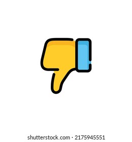 Thumb down icon. Dislike icon