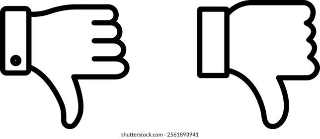 "Thumb Down Icon – Dislike and Negative Feedback Concept Illustration"