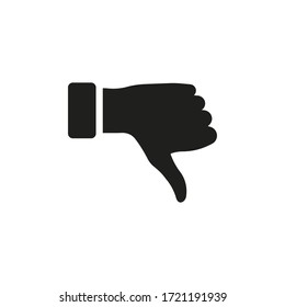 Thumb down icon. Dislike icon. Vector. Flat design.