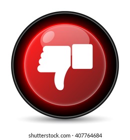Thumb down icon. Internet button on white background. EPS10 vector
