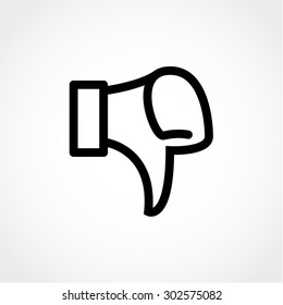 Thumb down Icon Isolated on White Background