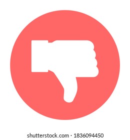 Thumb down icon, like finger vector illustration sign, business social web button
