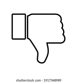 Icono de desplazamiento hacia abajo, como signo de ilustración de vector de dedo, botón web social de negocios