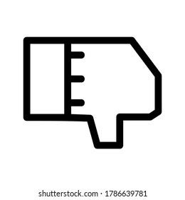 thumb down icon or logo isolated sign symbol vector illustration - high quality black style vector icons
