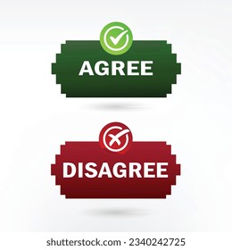 Thumb up and thumb down icon that shows the feeling of likes or dislikes