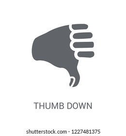 Thumb down icon. Trendy Thumb down logo concept on white background from Hands collection. Suitable for use on web apps, mobile apps and print media.