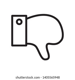 Thumb down icon in trendy outline style design. Vector graphic illustration. Suitable  for website design, logo, app, and ui. Editable vector stroke. EPS 10.