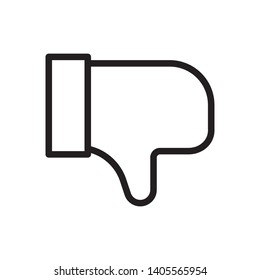 Thumb down icon in trendy outline style design. Vector graphic illustration. Suitable  for website design, logo, app, and ui. Editable vector stroke. EPS 10.