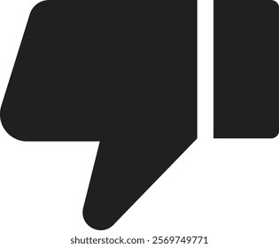 Thumb down icon. Unlike button for website and mobile app. Flat style. Bad, negative Gesture Button Sign, symbol. Social Media Feedback Symbol. Isolated Vector Illustration.