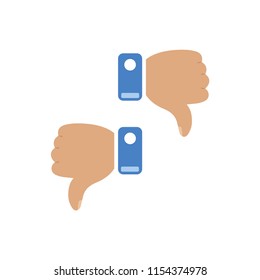 thumb up and down icon vector