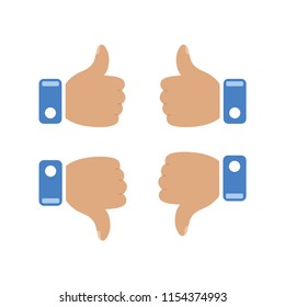 thumb up and down icon vector