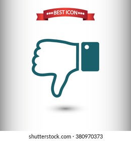 Thumb down icon vector