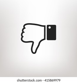 Thumb down icon vector