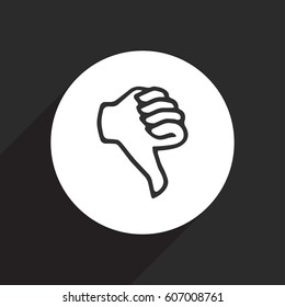 Thumb down icon vector