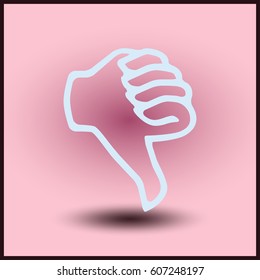 Thumb down icon vector