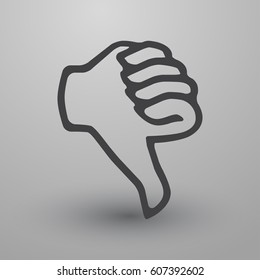 Thumb down icon vector