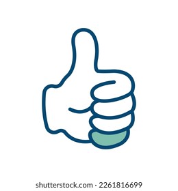 thumb up - thumb down icon vector design template in white background