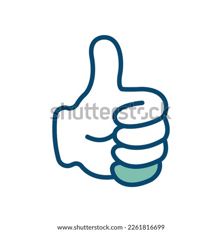 thumb up - thumb down icon vector design template in white background