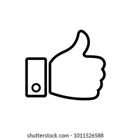 thumb up and down icon vector line art