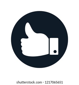 Thumb up and thumb down icon vector logo template
