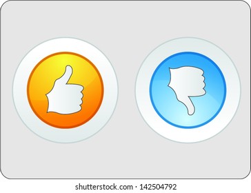 Thumb up and down icons