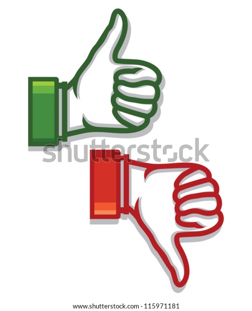 Thumb Down Icons Stock Vector (Royalty Free) 115971181