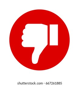 Thumb down, i don’t like it, No – stock vector