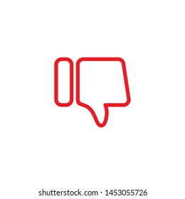 thumb down line icon template - vector