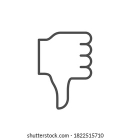 Thumb down line outline icon