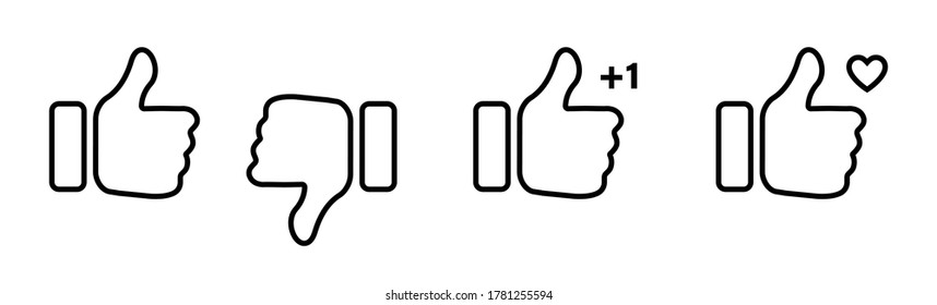 Thumb up thumb down linear icon. Like vector isolated icon. Thumb up. Like. Stock vector. EPS 10