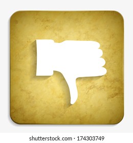 thumb down parchment icon