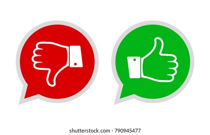 Good Bad Thumbs Thumbs Down: เวกเตอร์สต็อก (ปลอดค่าลิขสิทธิ์) 338839067 ...