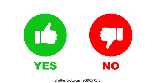 Thumb up and down sign icon illustration