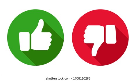 Thumb up and thumb down sign. Up and down index finger sign - stock vector