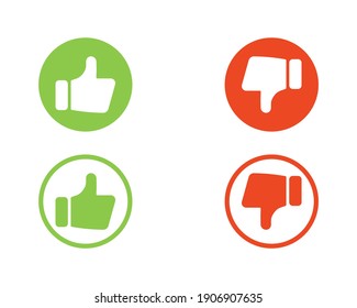 Thumb Up And Thumb Down Sign. Up And Down Index Finger Sign - Stock Vector.Eps 10