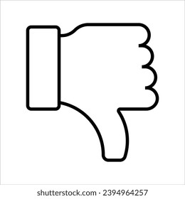 Thumb down, Survey simple icon, vector illustration