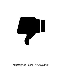 Thumb down symbol, finger down icon vector illustration.