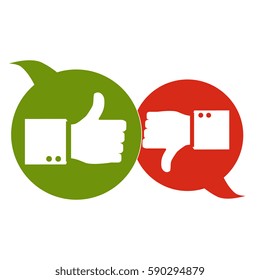 Thumb up and Thumb down symbol, icon. Isolated on a background. Like, dislike symbol. Vector illustration