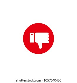 Thumb down, unlike, dislike icon isolated on white background