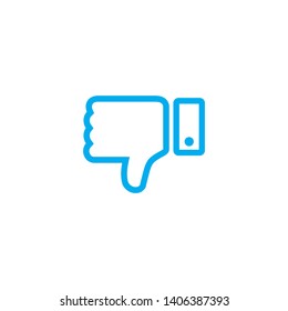 Thumb down, unlike, dislike icon isolated on white background