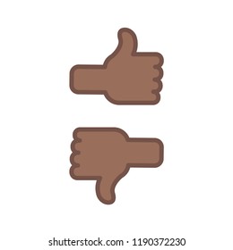 Thumb up and down vector icon illustration